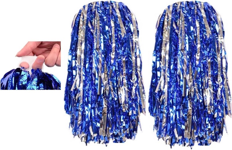 AUMIDO 2Pcs Cheerleading Pom Poms - Pompoms Cheer for Boy Girl School Sports Dance Games Team Spirit Cheer - Image 2